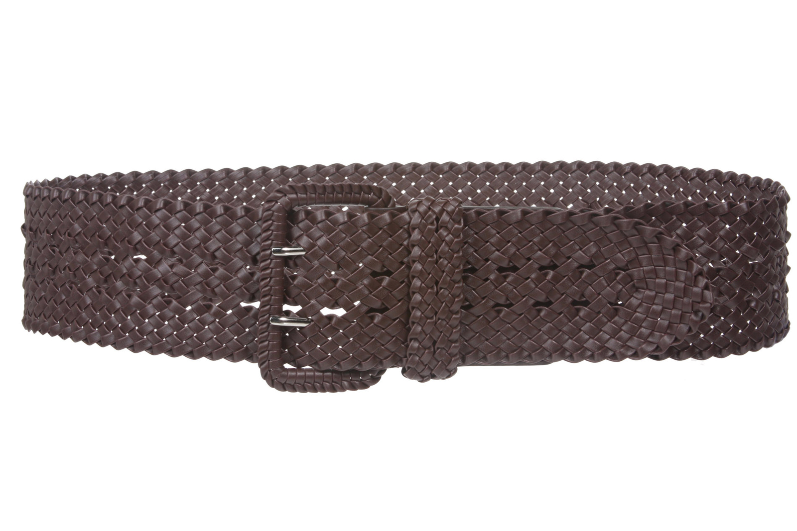 Women’s 3″ Wide Hand Made Braided Square Buckle Belt