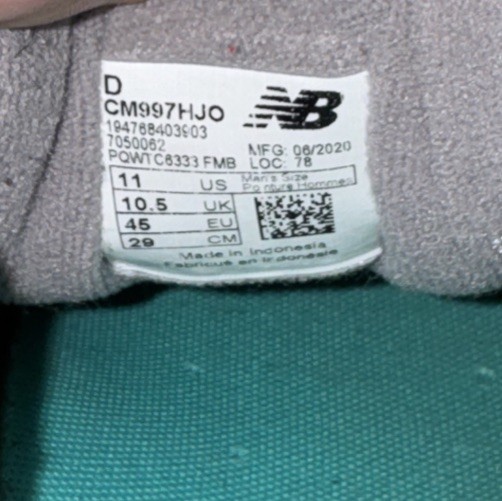 New Balance 997H Tidepool Mens Suede Athletic Shoes Sneakers Size 11 CM997HJO