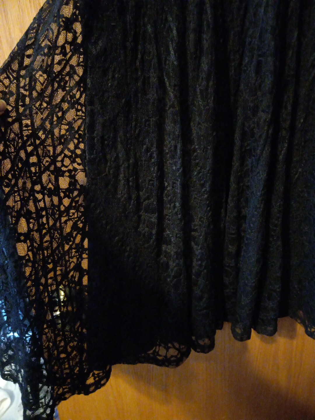 Womens Evan Picone Sleeveles Black Lace Dress Size 8 90% Nylon 10% Spandex Vneck
