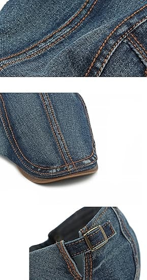 Denim Newsboy Hats Flat Cap for Men Women Adjustable Ivy Gatsby Cabbie Drivin…