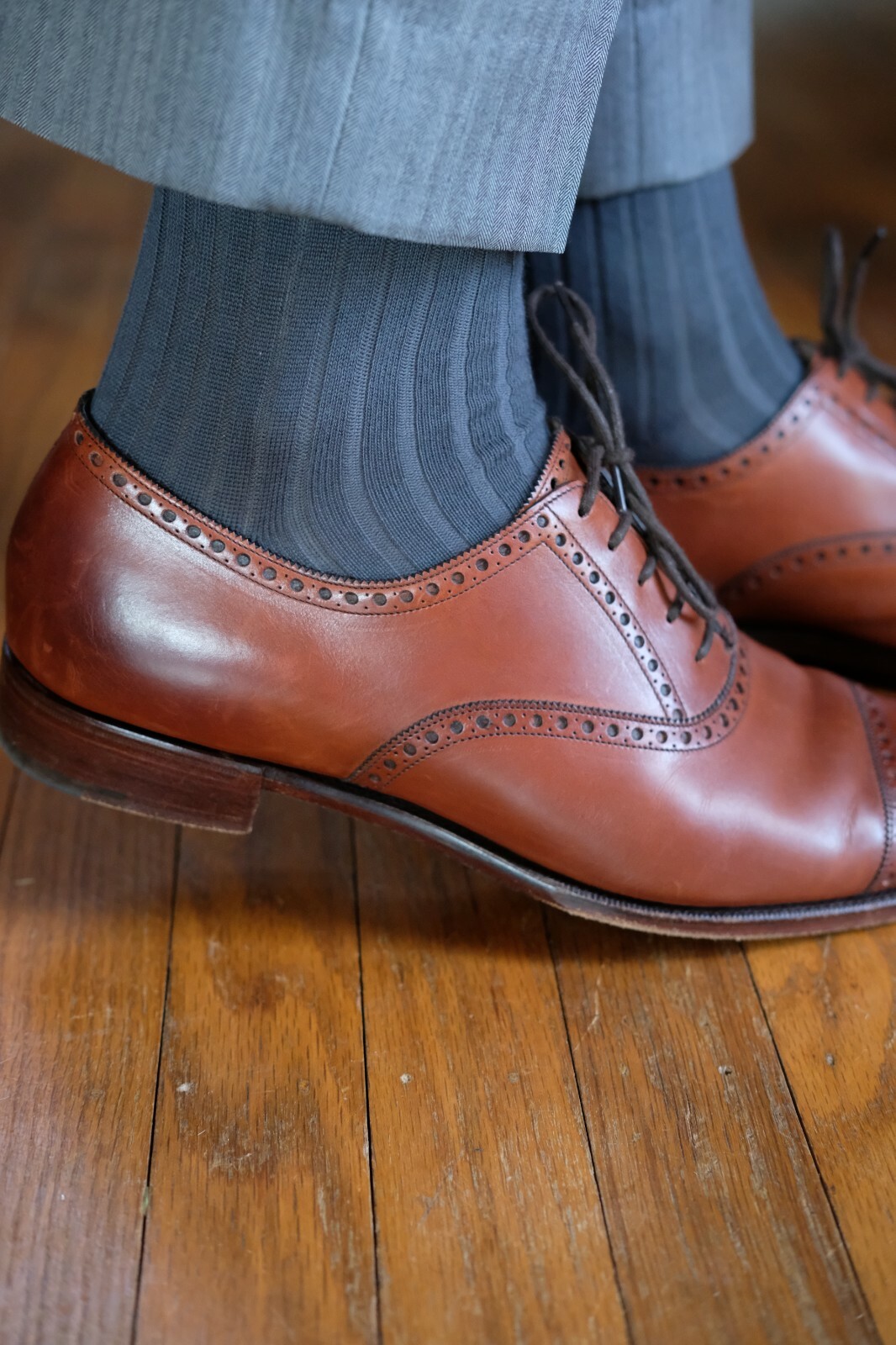 6 Pairs Men’s Dress Socks, Cotton Knee High Over the Calf Luxury Dress Socks