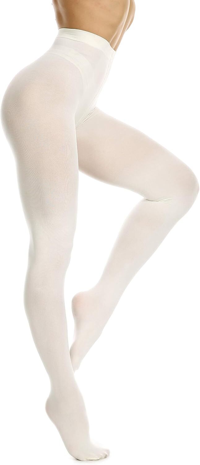 Women’s 80D Soft Opaque Footed Pantyhose Tights Plus Size Cosplay Ballet Wear