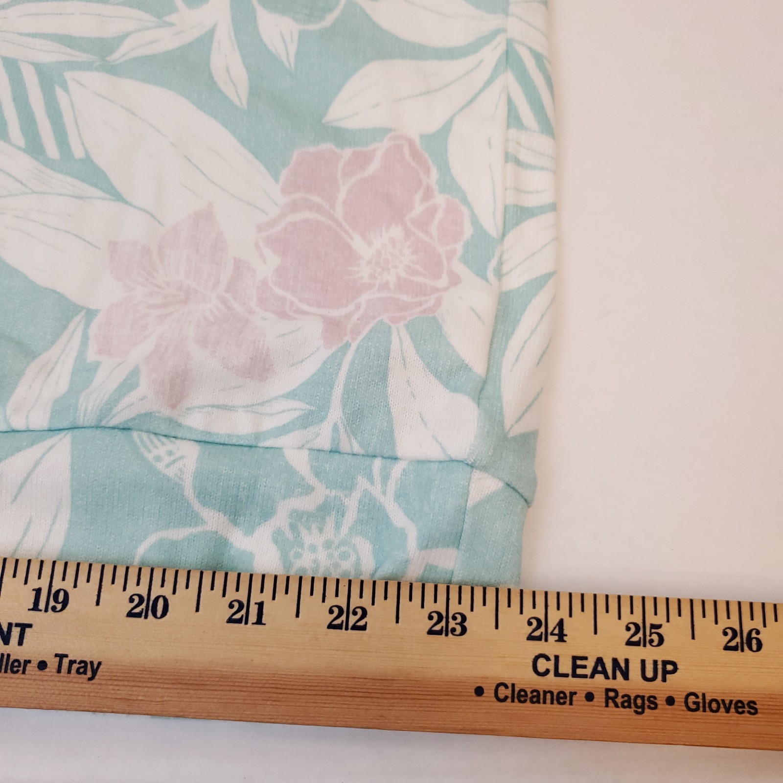PJ Salvage Womens SZ 2X Teal Pink Printed Long Sleeve Pajama Top Soft Comfort