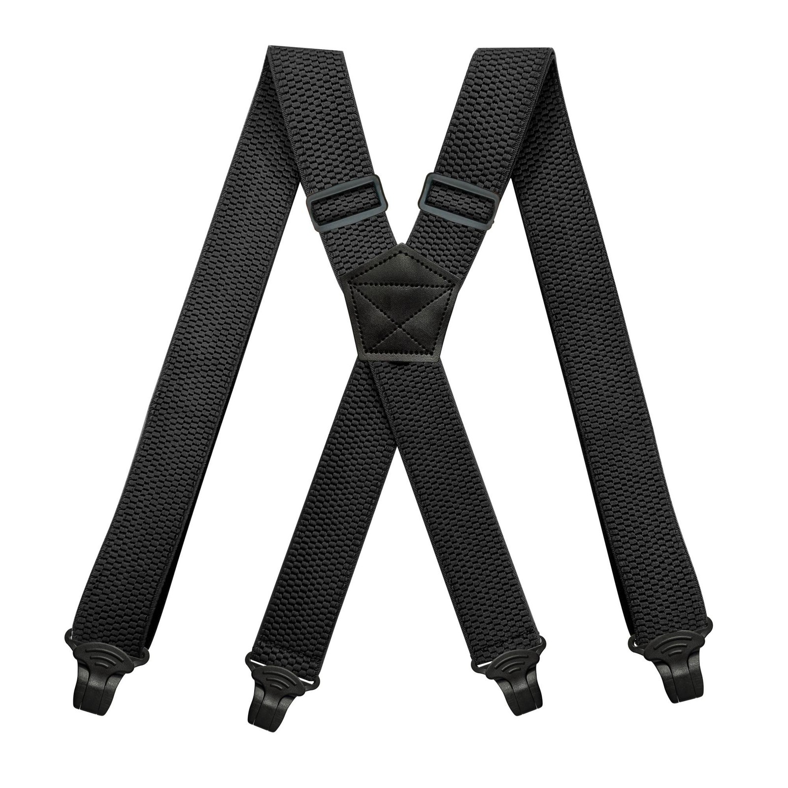 Heavy Duty Suspenders for Men Work Biker Outdoor 3.8cm Wide X-Back with4