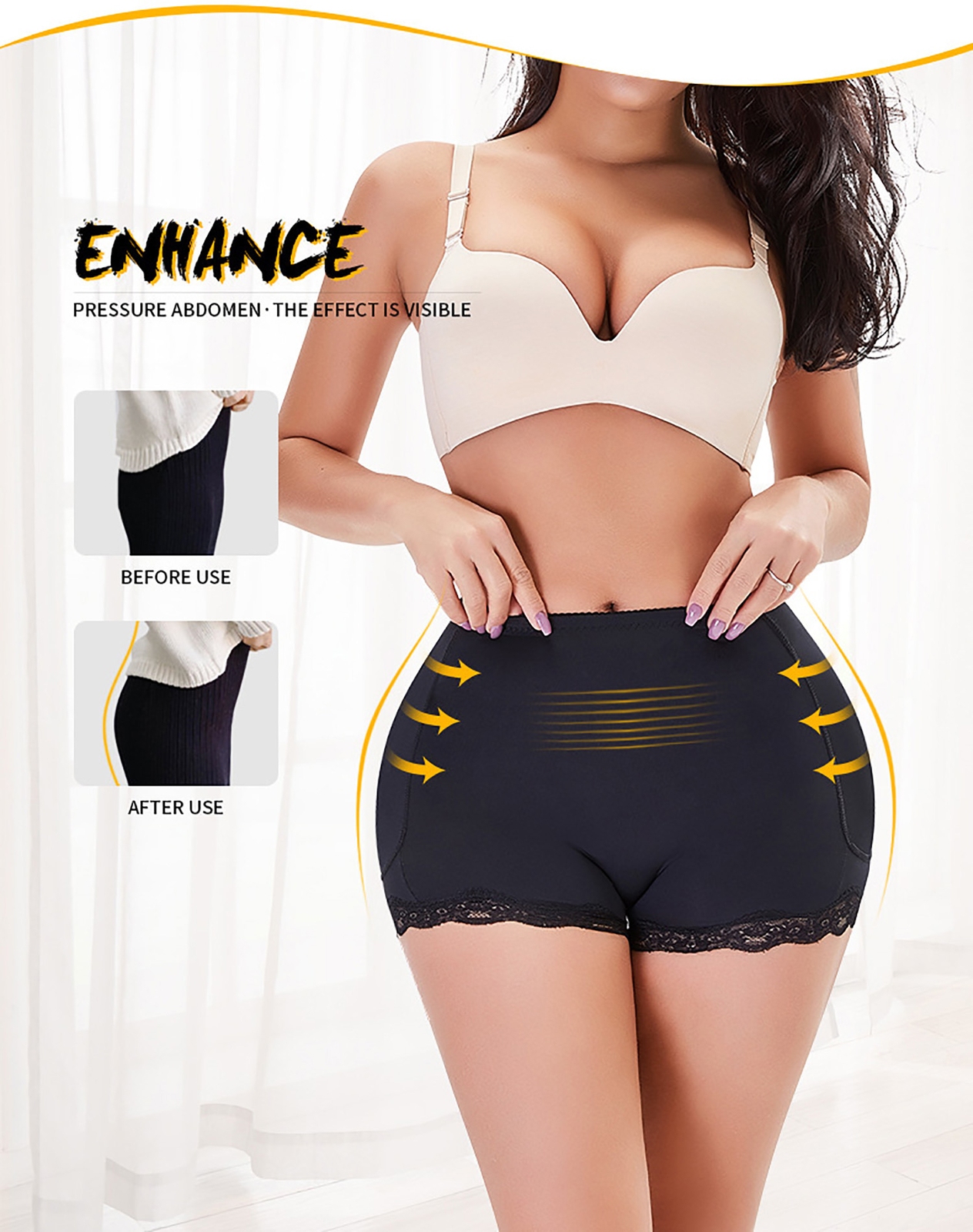 Womens Buttock Padded Enhancer Shaper Panties Underwear Hip FAKE ASS Butt Lifter