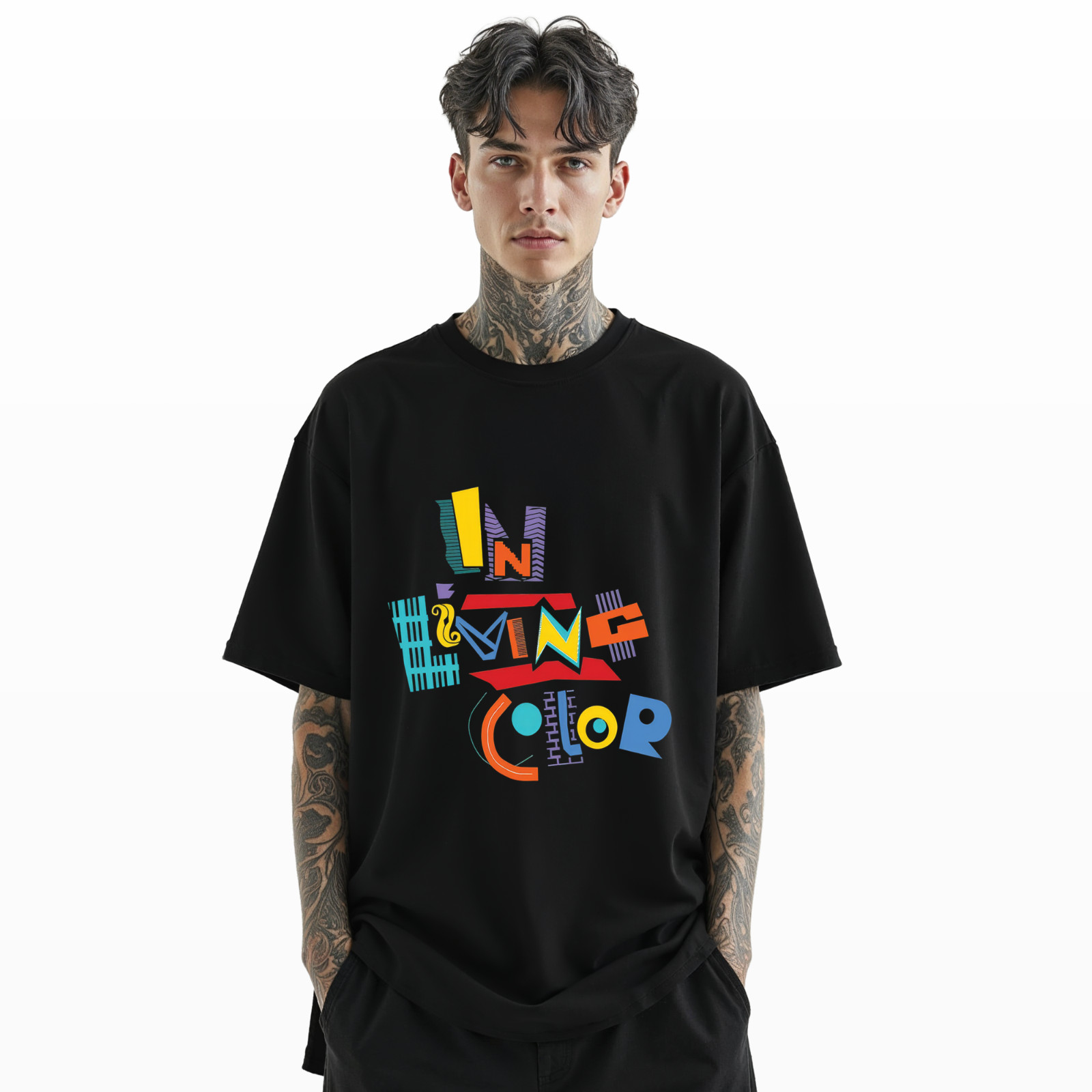 In Living Color Retro Graphic T-Shirt 90s Vintage TV Show Inspired ColorfulA 100