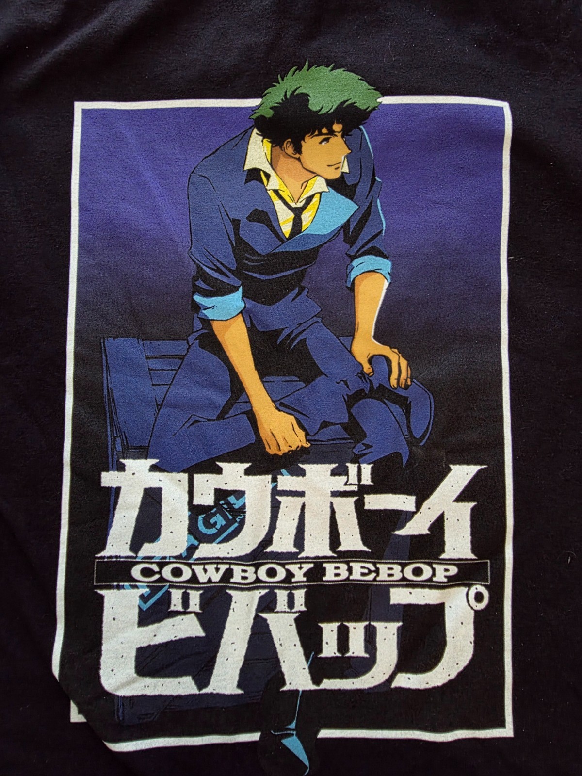 cowboy bebop official license tee spike black lightweight large streetwear