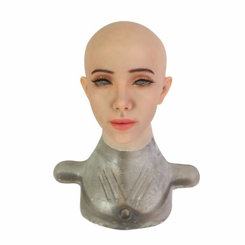 Dokier Realistic Silicone Female Mask Full Head Face Masks Cosplay Crossdresser