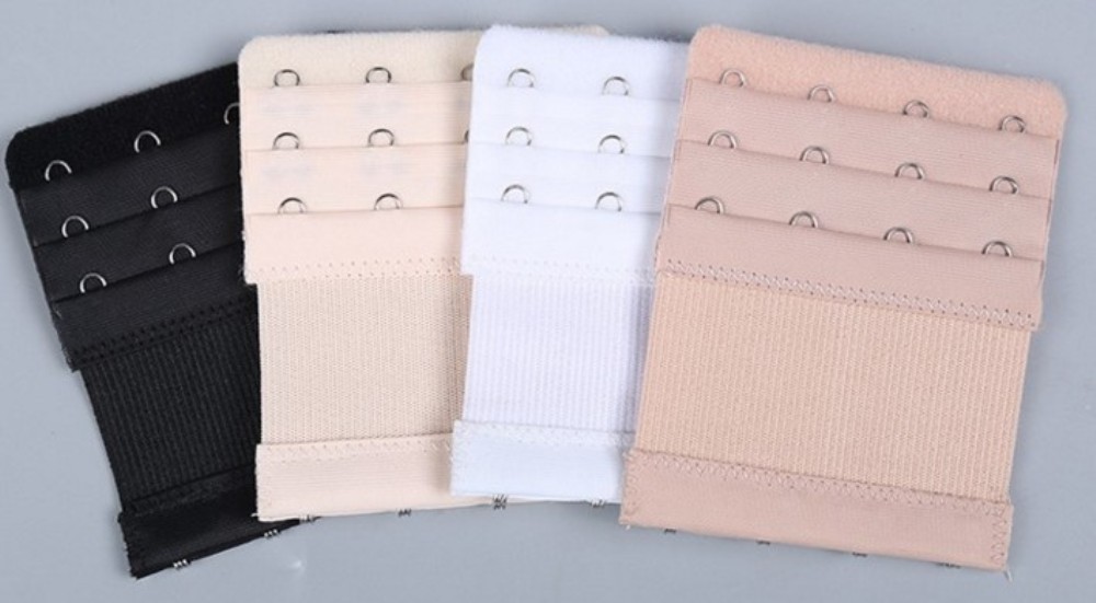 Lot of 4 Bra Extender 4 Hooks with Elastic Set of 4 Extenders 4 Hook Extensions