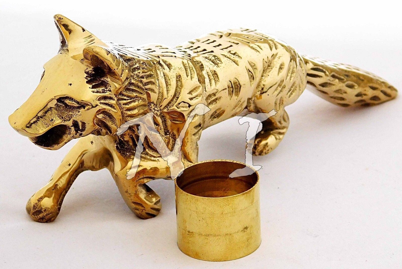 Vintage Solid Brass Handle For Wooden Walking Stick & Canes Fox Head Style Gift