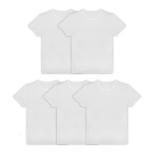 Men’s 6-Pack White Crew-Neck T-SHIRTS ” TAGLESS-COTTON”