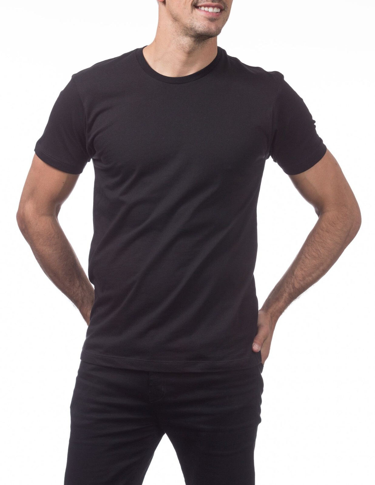 PRO CLUB MENS LIGHTWEIGHT T SHIRTS 4 X-Large BLK WHITE