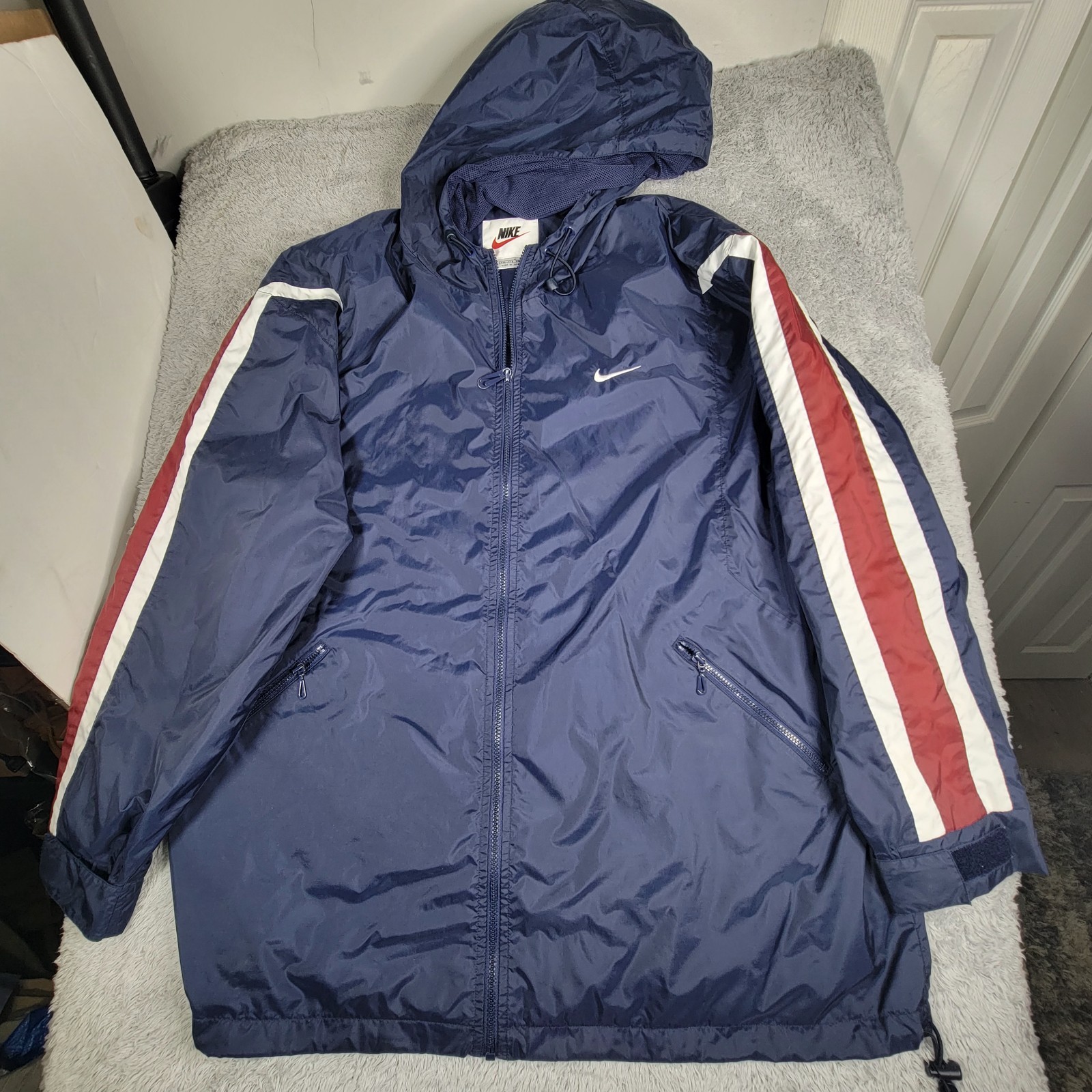 Nike Windrunner Mesh Lined Hoodie Windbreaker Jacket Full Zip Men Size XXL