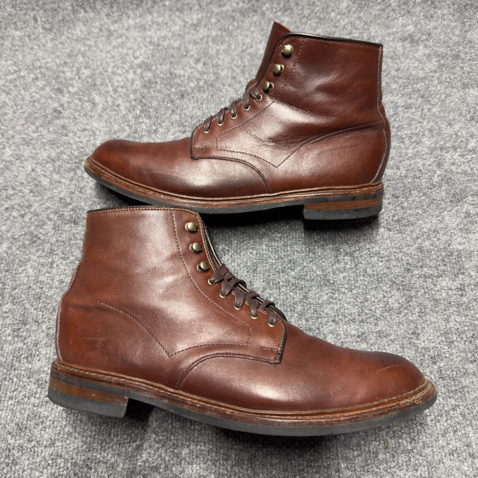 Allen Edmonds Higgins Mill Weatherproof Leather Dainite Men US 11 D Boots Brown