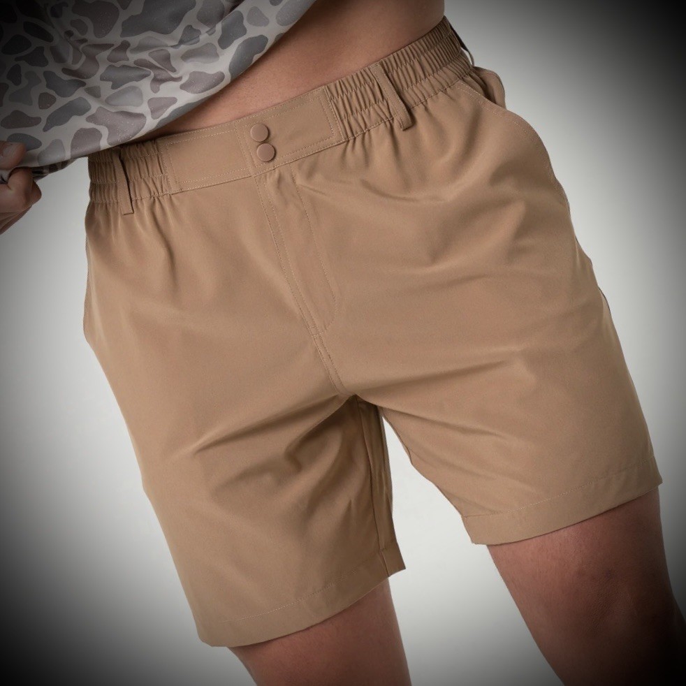 Burlebo Everyday Shorts – Desert Tan – All Over Ducks Pocket – Large