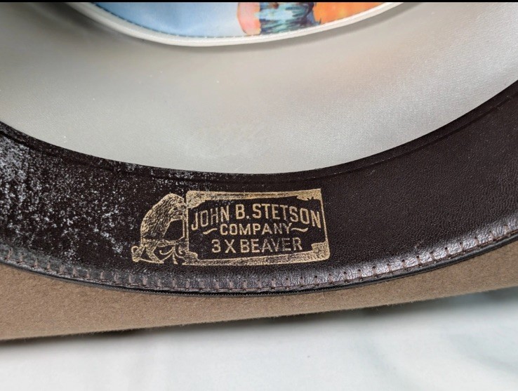 Stetson XXX 3X Beaver Revenger Cowboy Hat Gambler Flat Crown 7
