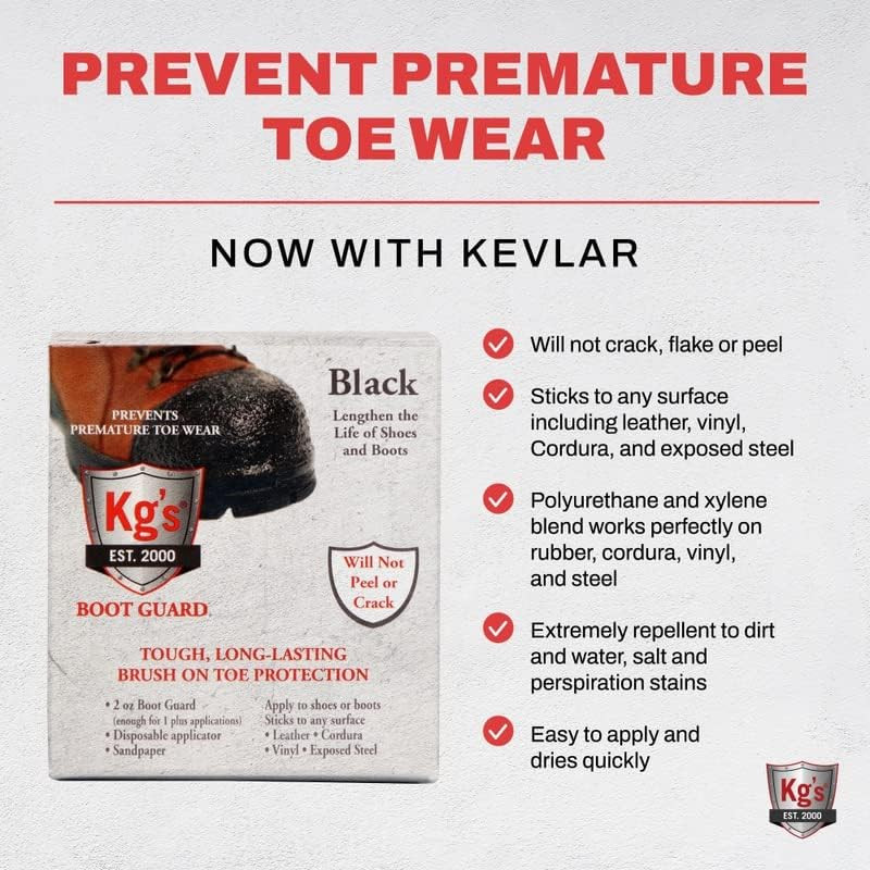 Kg’S Boot Guard Brush on Toe Protection – Brush on Liquid for Tough, Long-Lastin