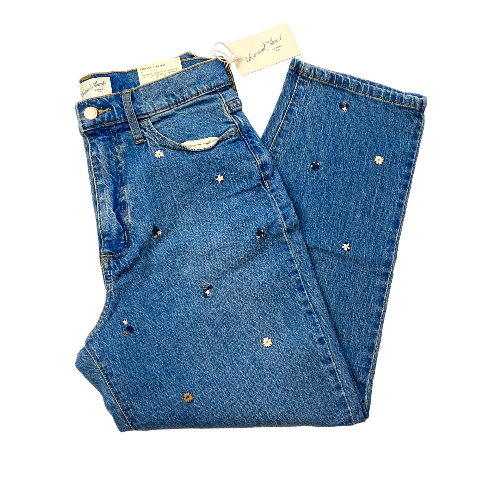 Universal Thread Womens Size 6S Vintage Straight Jeans Pockets Light Wash