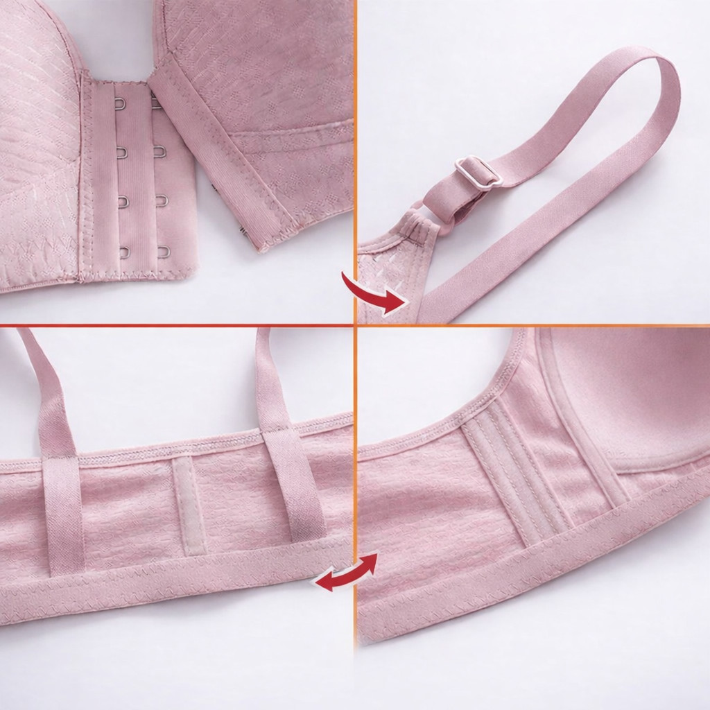 Push Up Bra Women Front Closure Wireless Lingerie Bras Vest Bralette Underwear