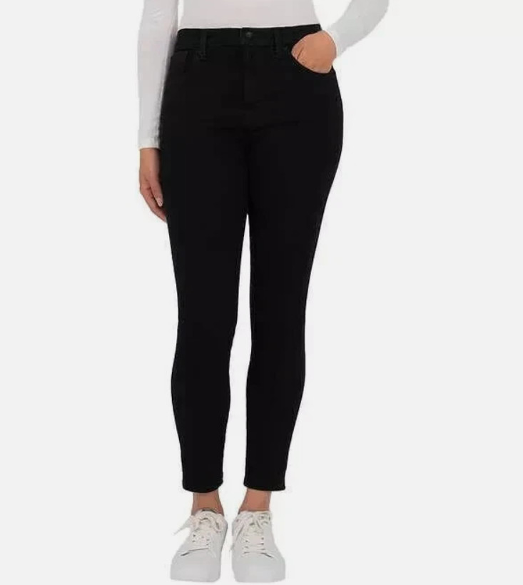 Kirkland Signature High rise Women’s Skinny Black Denim Pants Slim Fit, Size 8