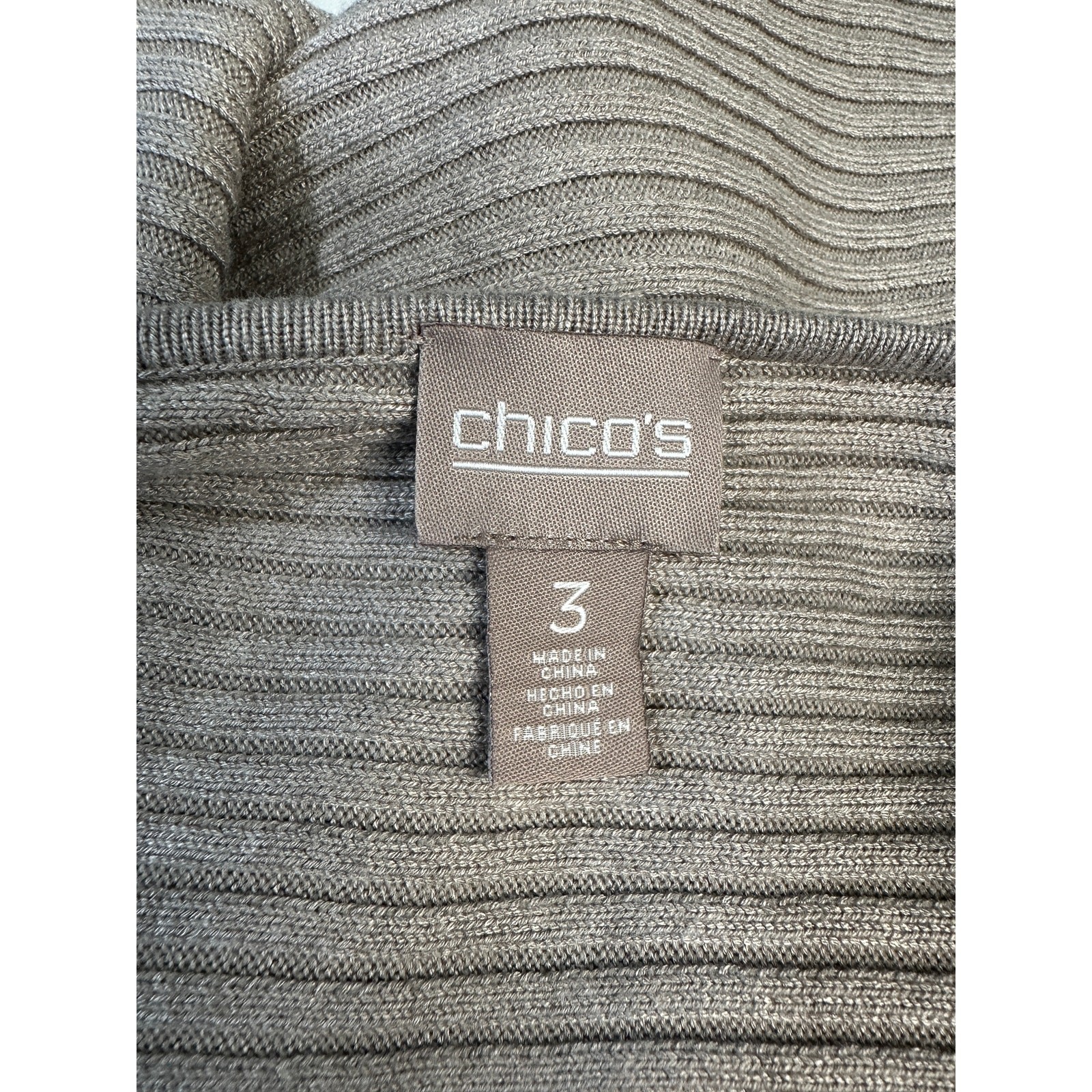 Chico’s Size 3 XL Women Ribbed Boat Neck Sweater Capsule Wardrobe Old Money