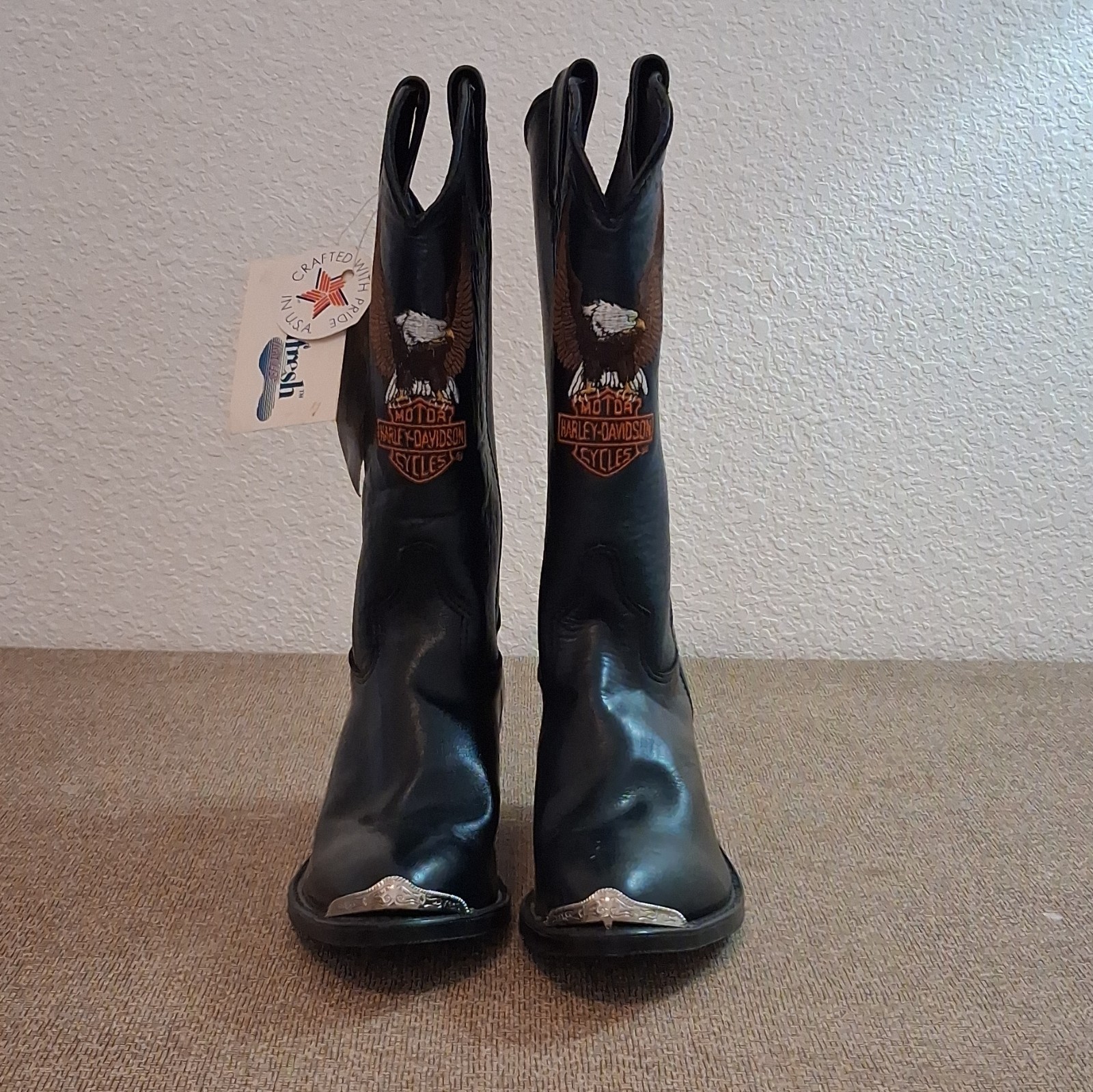 Harley-Davidson Women’s Cowboy Boots Size 8.5 Black Leather