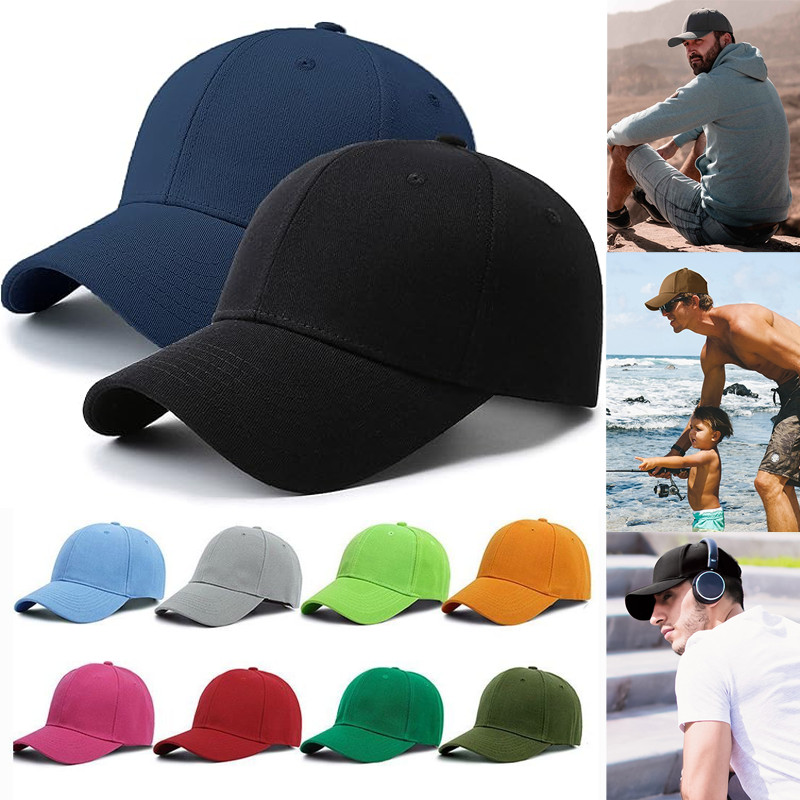 Cap Ball Dad Cotton Baseball Hat Plain Solid Washed Men Women Adjustable US