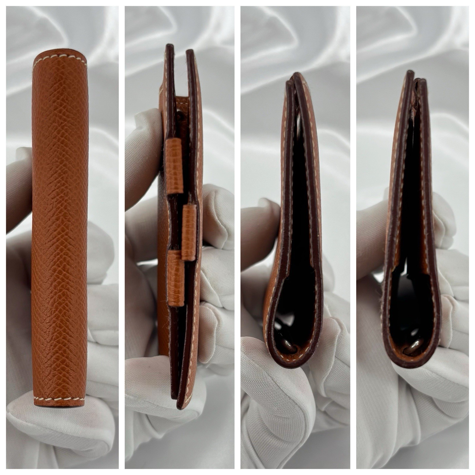 HERMES Agenda PM Cover Epsom Leather Gold Brown J Stamp With Refill Notebook