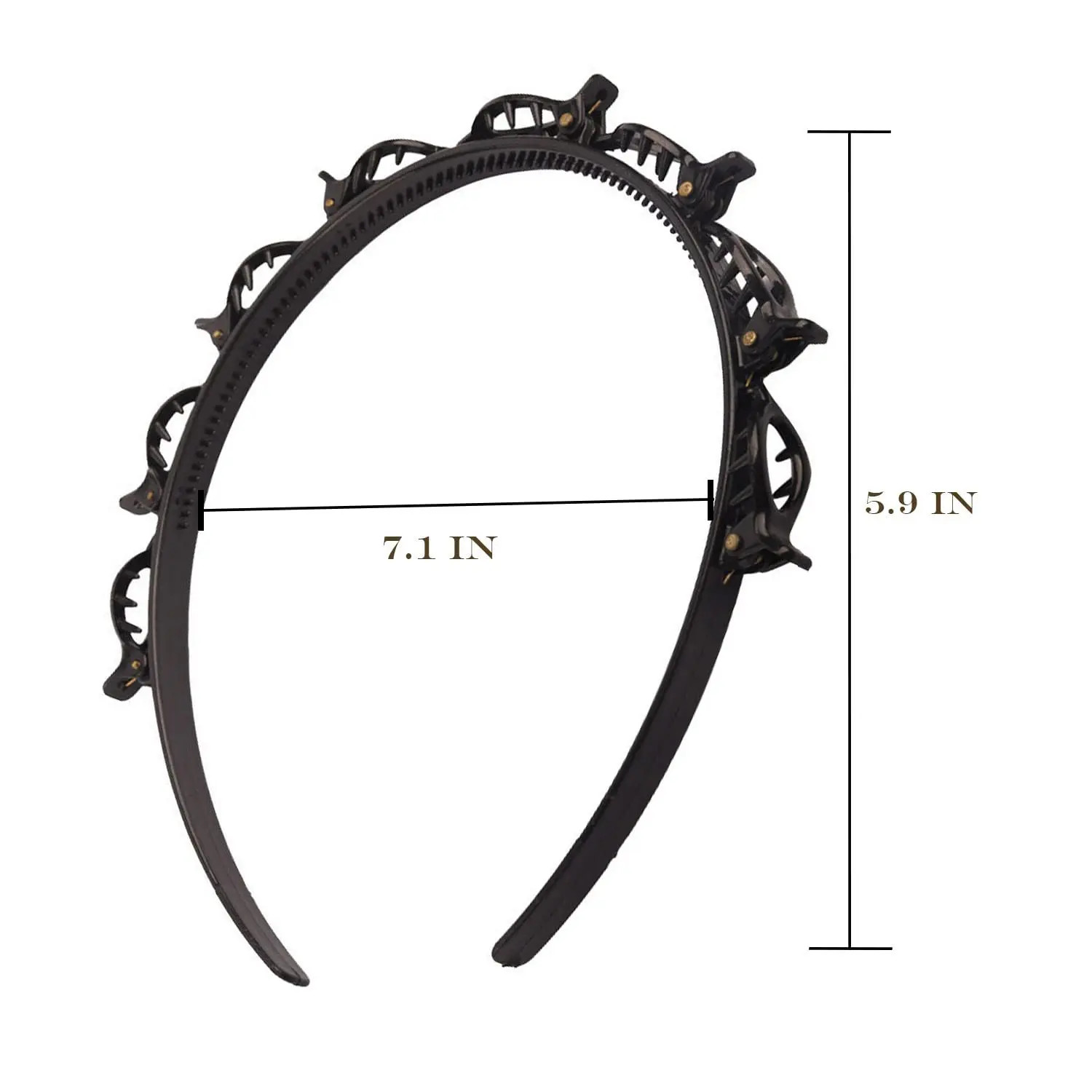 2Pcs Double Layer Braided Headband Punk Women Fashion Hair Accessories