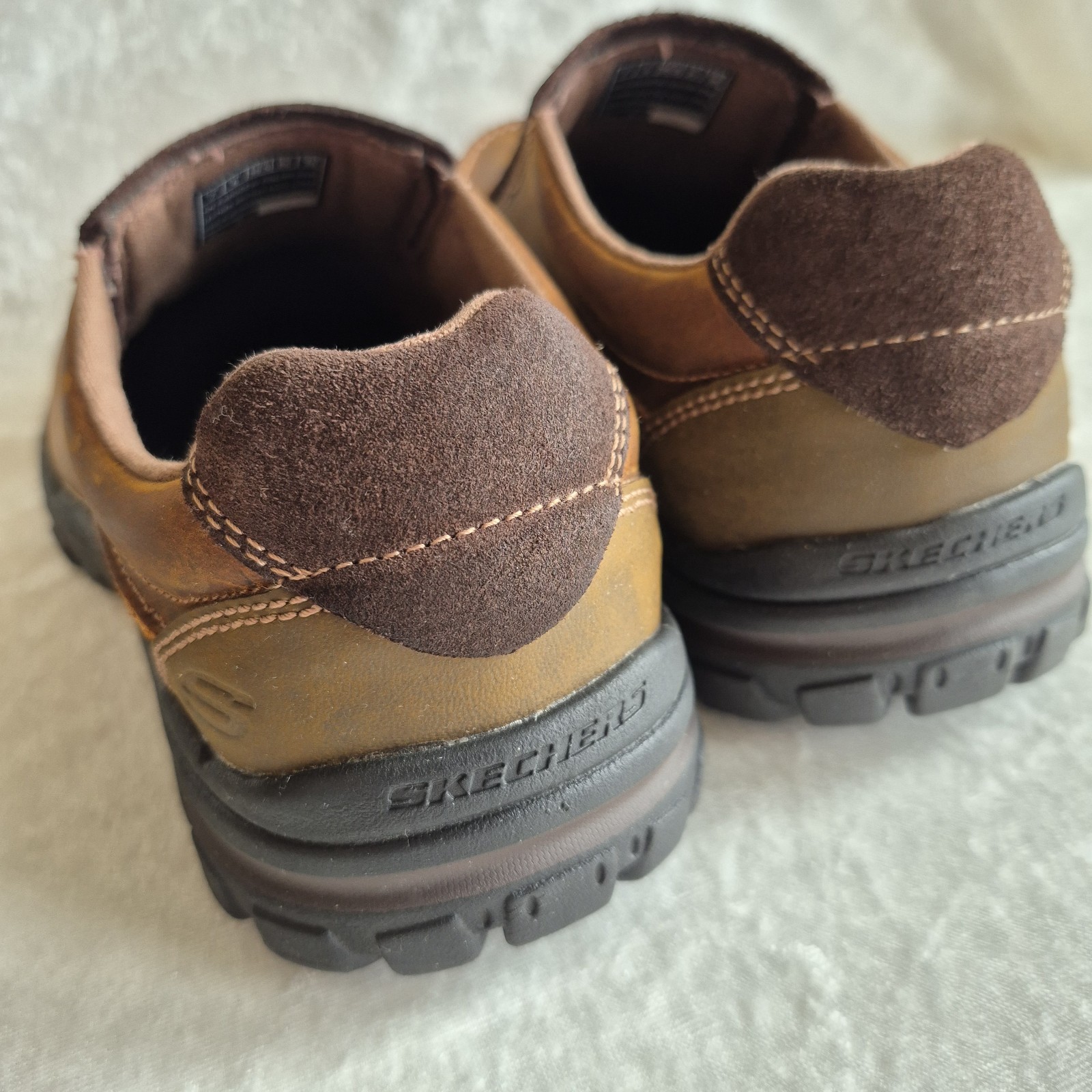 Skechers Relaxed Fit Memory Foam Extra Wide Slip-On Brown Men’s US 7 UK 6 EU 39…