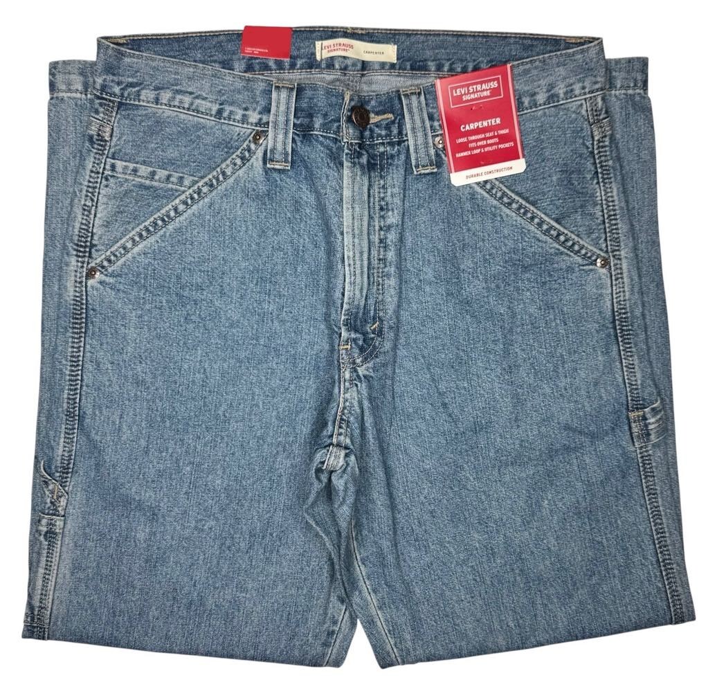 Signature By Levi Strauss & Co. #11588 NEW Men’s 100% Cotton Carpenter Jeans