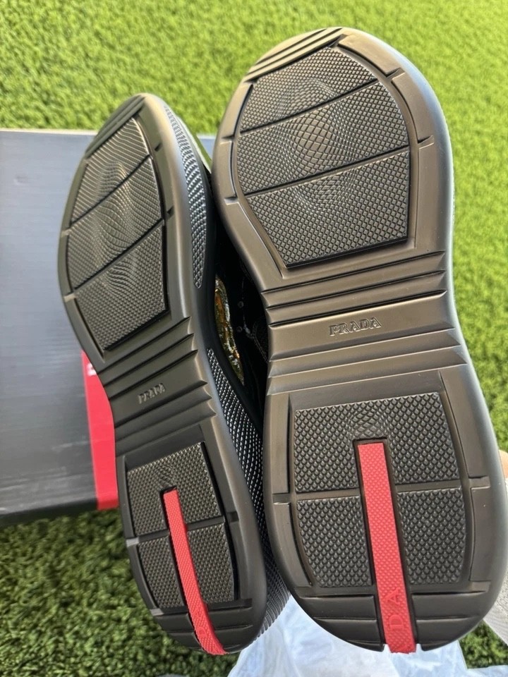 Prada America’s Cup Black Sneakers Men’s sports shoes Free Shipping