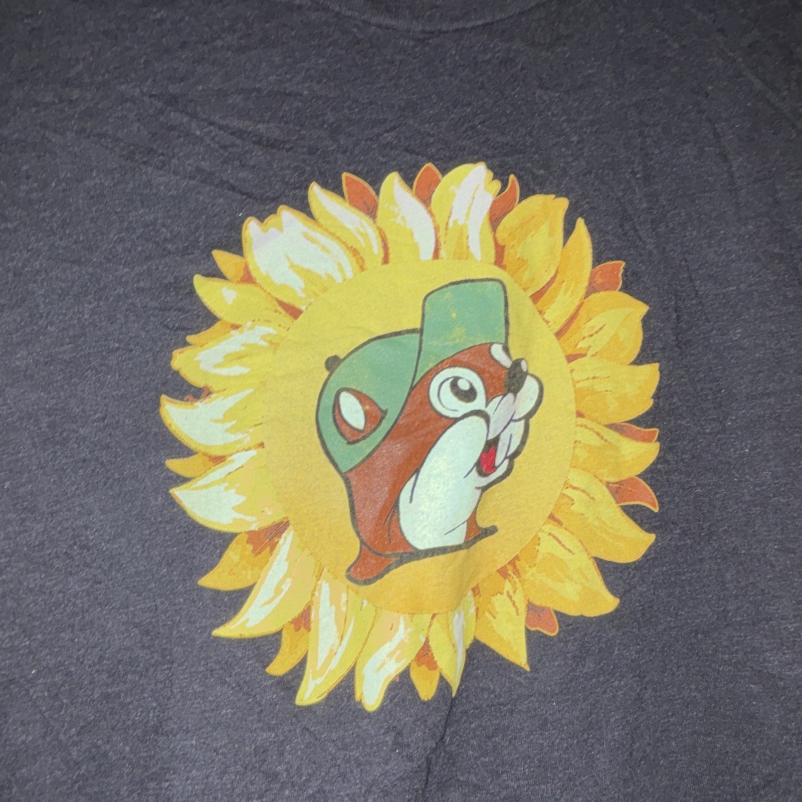 Buc-ee’s Men’s AL Black Sunshine Sunflower Graphic Crew Neck Short Sleeve Tee