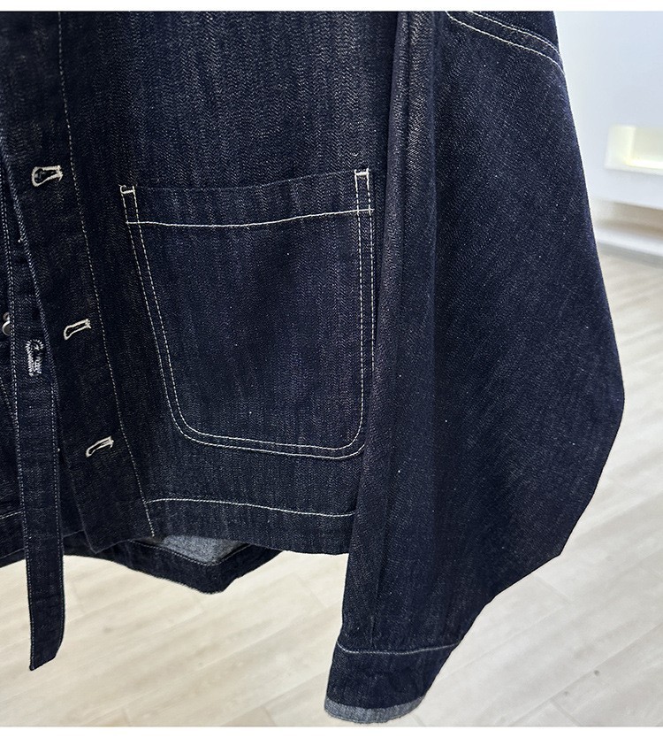 Unisex Japanese Batwing Sleeves Noragi Kimono Cardigan Denim Jeans Jacket Hot