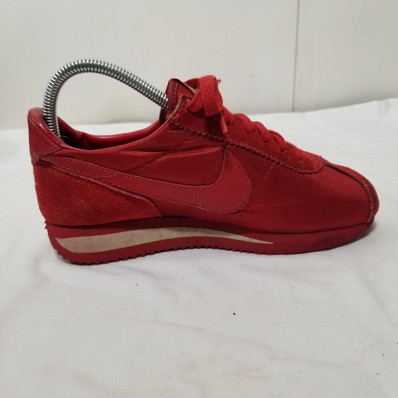 Vintage Nike Cortez Leather RED Suede Size 7.5 Republic Of Korea