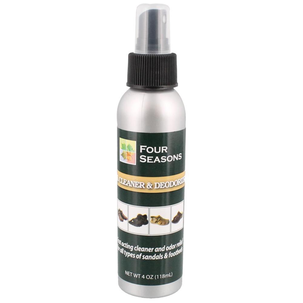 Four Seasons Sandal Cleaner & Deodorizer for Leather, Suede, Cork – 4 oz Pump