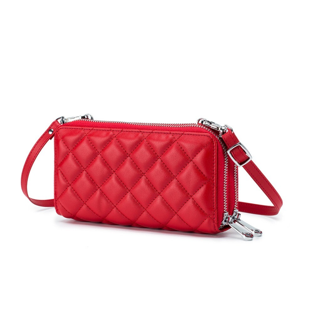 Womens Small Crossbody Bag Genuine Leather Shoulder Handbag Zip Cellphone Wallet