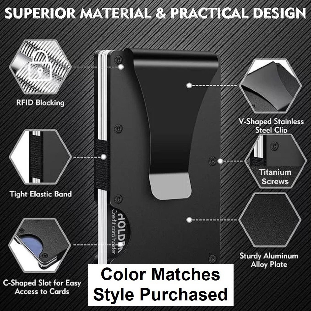 Custom Milwaukee Tool Mens Titanium Carbon Red RFID Blocking Engraved Wallet D7