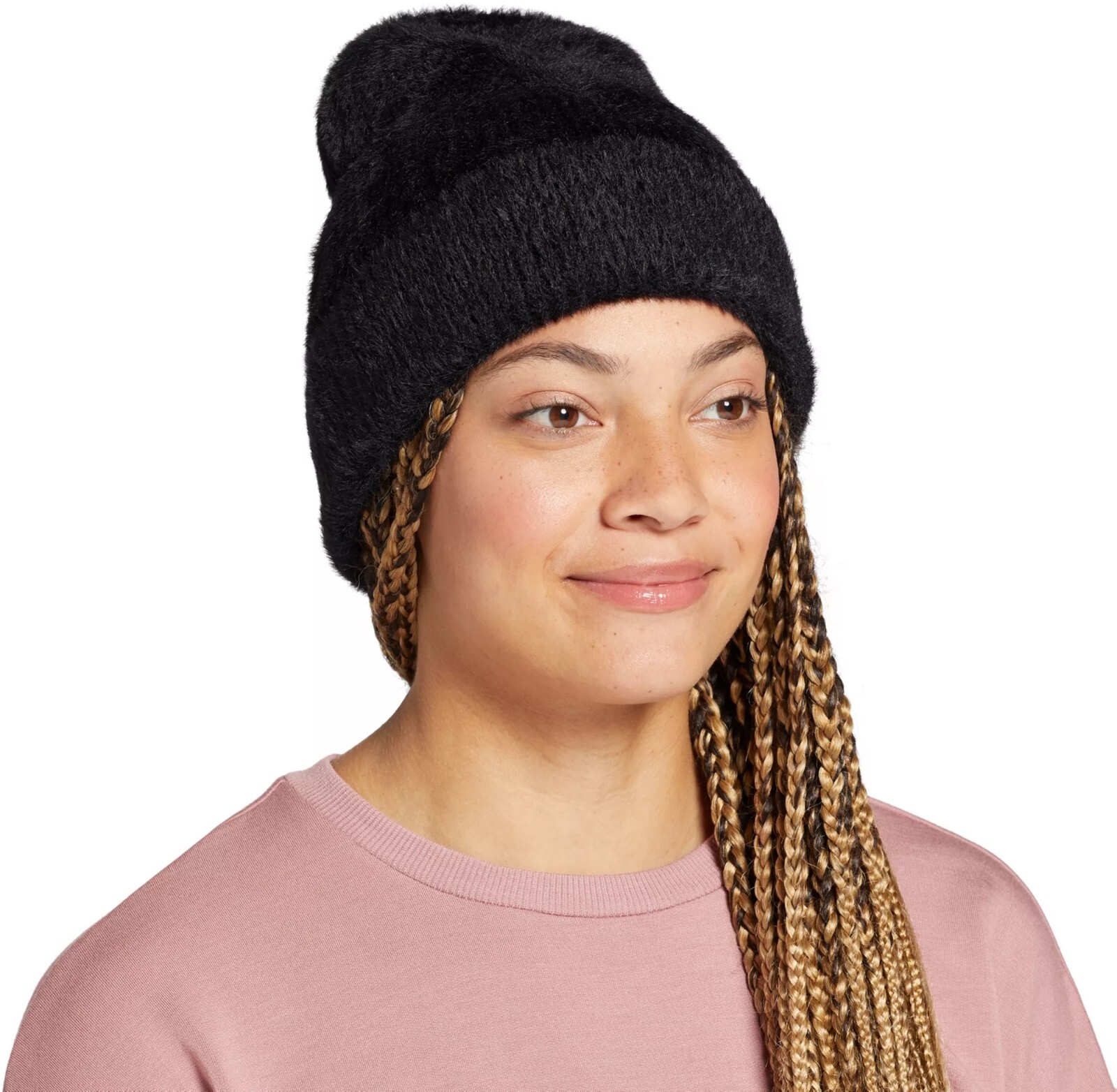 NWT Alpine Design Women’s Fluffy Beanie Winter Hat One Size Colors Black UA300