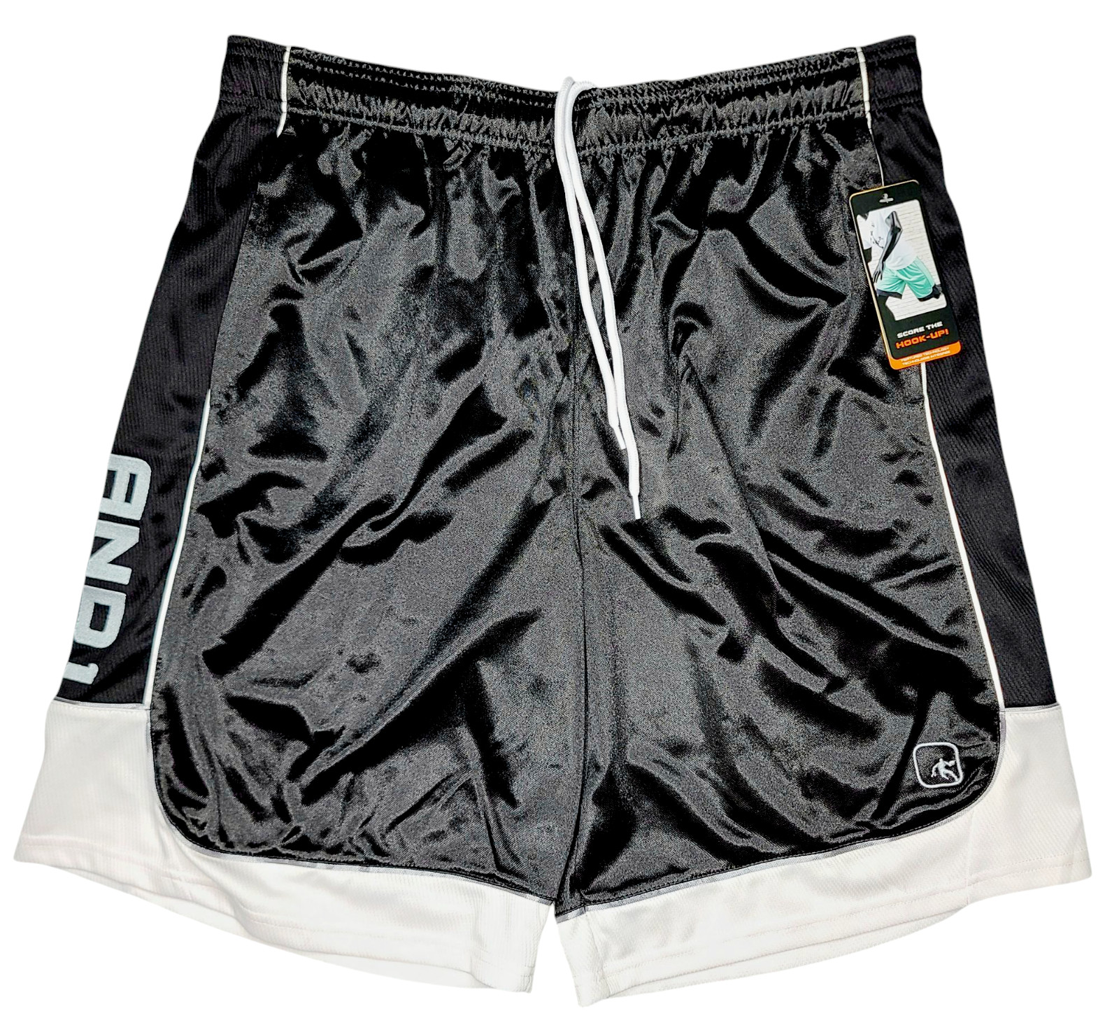 And1 #11719 NEW Men’s Multicolor Elastic Waist Drawstring 11″ Inseam Shorts