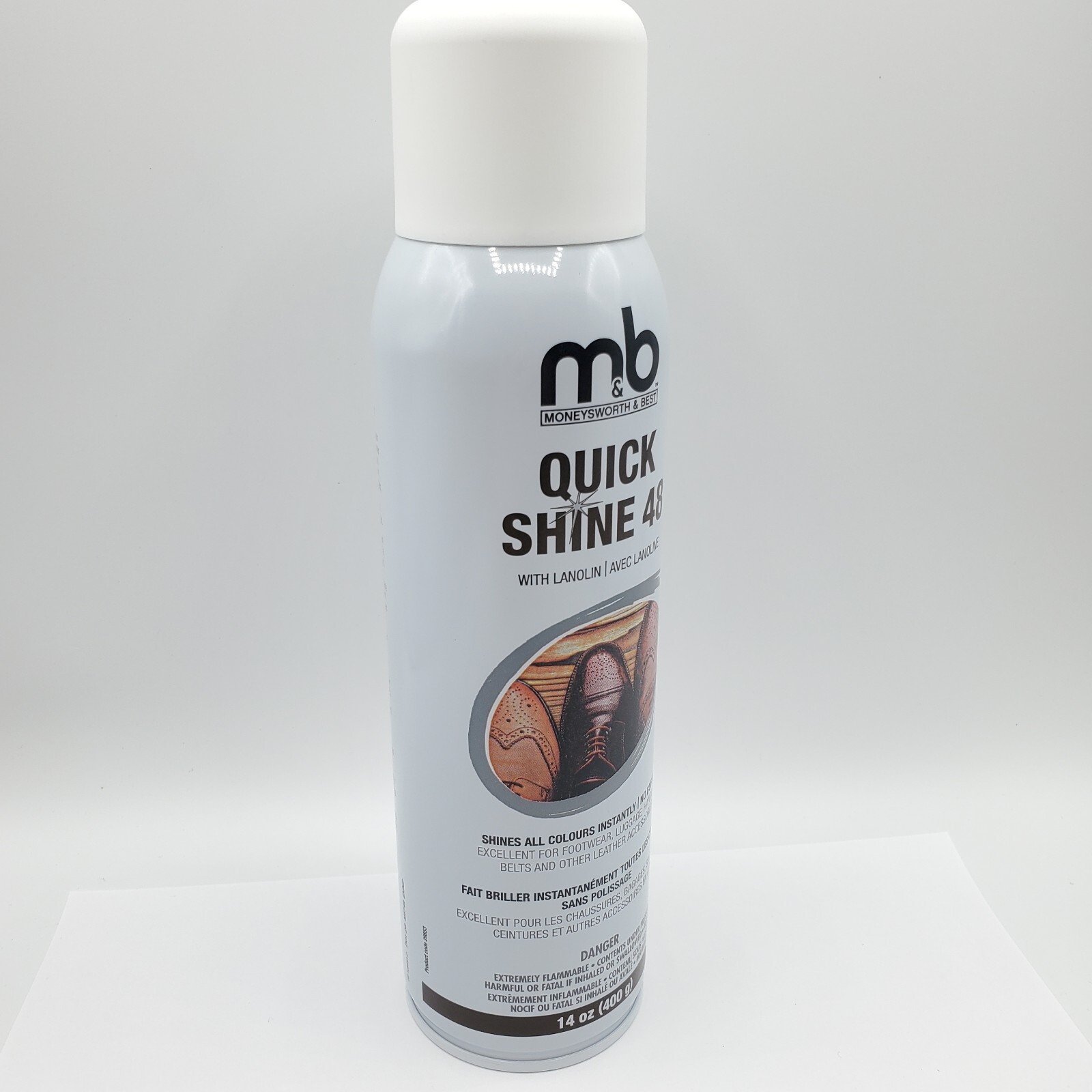 Moneysworth & Best Quick Shine 48 Shoe Boot Spray With Lanolin 14 oz 400 g Shoes