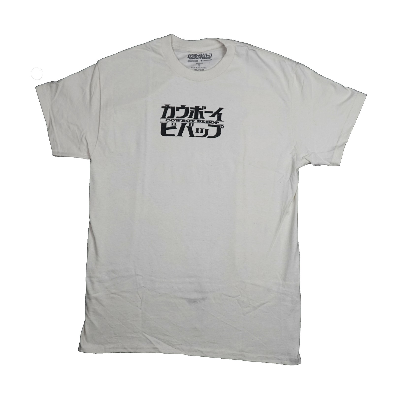 Cowboy Bebop New Adult T-Shirt – Black Center Logo Spike on Back