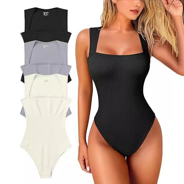 Hot Women U-neck Sleeveless Tank Top Bodysuit Body Shaper Control Romper Slim