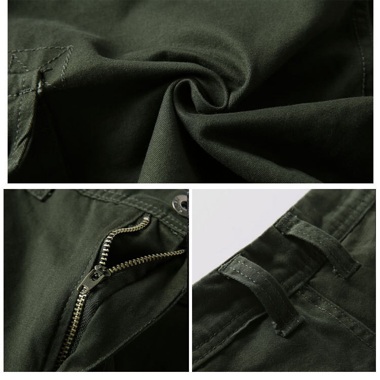 Men’s Casual Chino Cargo Shorts Pants Solid Multi Pockets Workwear Trousers