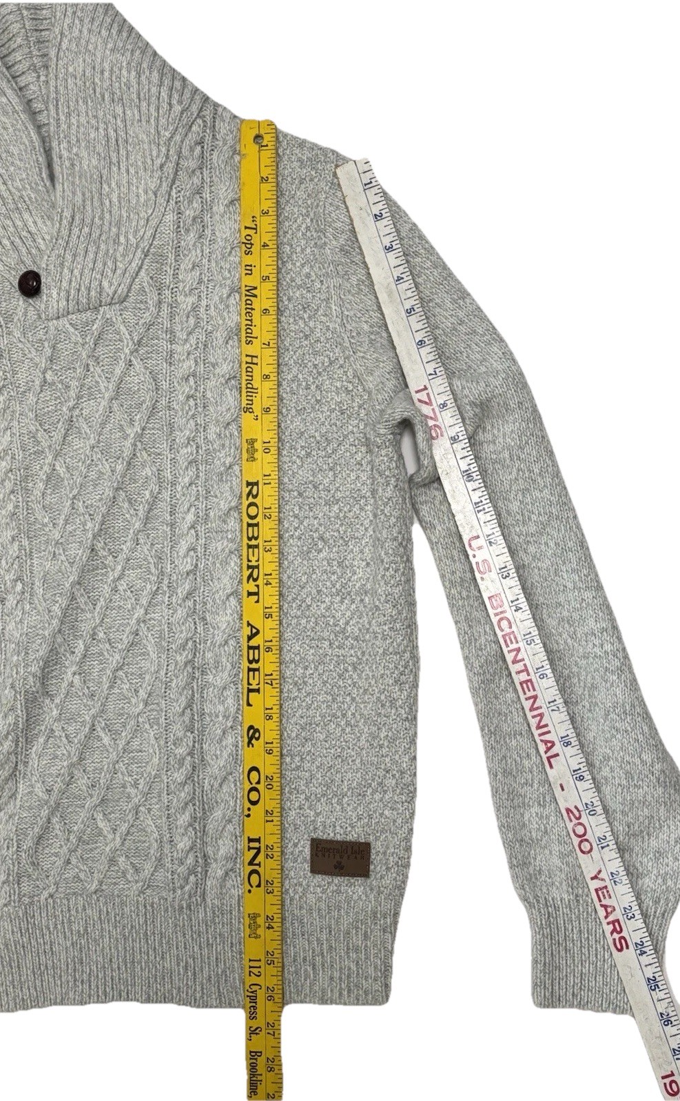Emerald Isle Knitwear Mens L/XL Fisherman Sweater Killarney Pullover Wool Blend