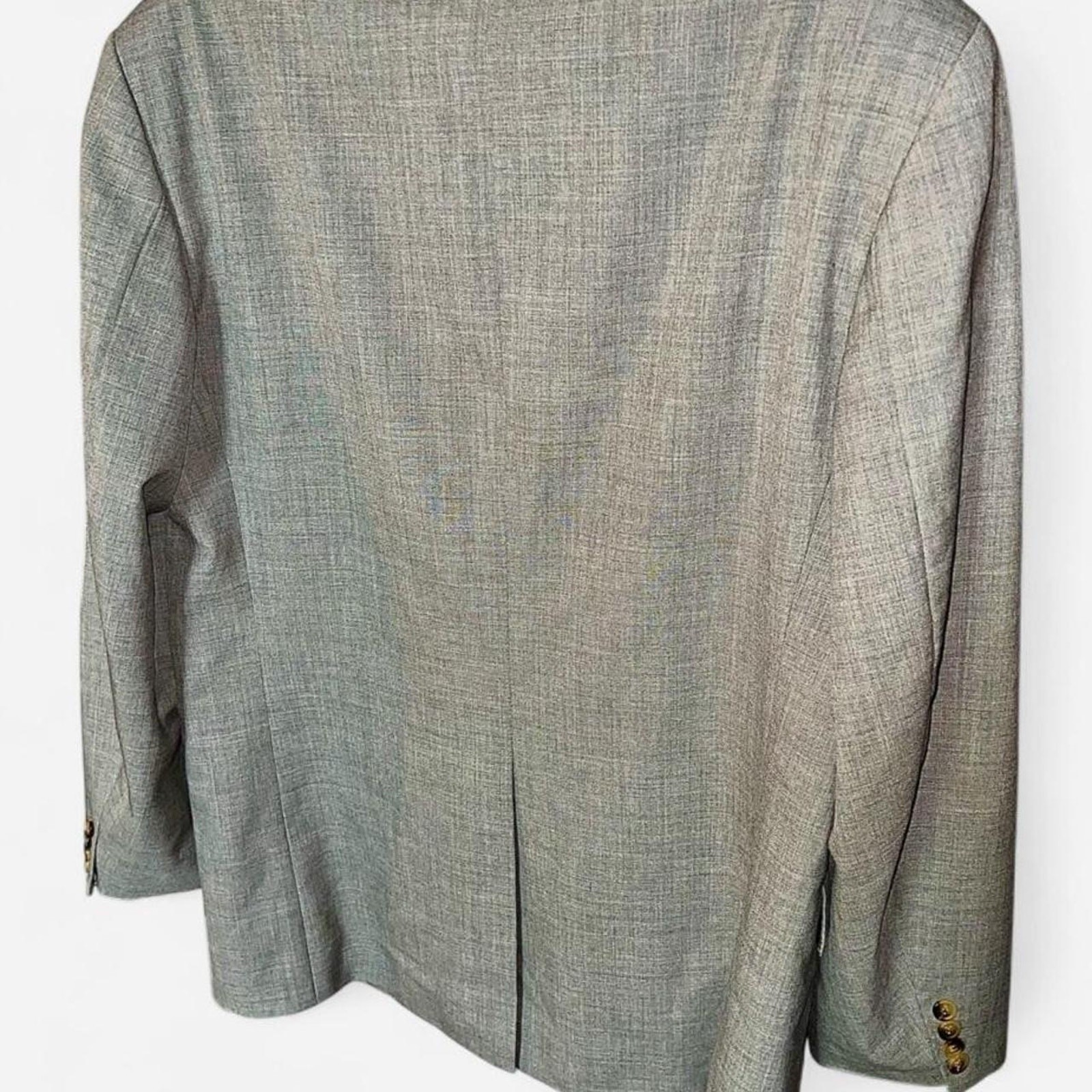 Chaps Ralph Lauren MENS Vintage Wool Taupe Sharskin Blazer – Size 44T
