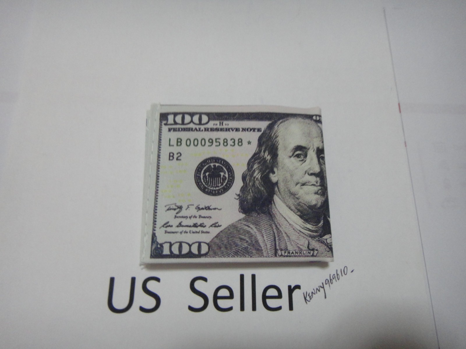 Newest 100 dollar bill wallet bifold ultra thin card holder