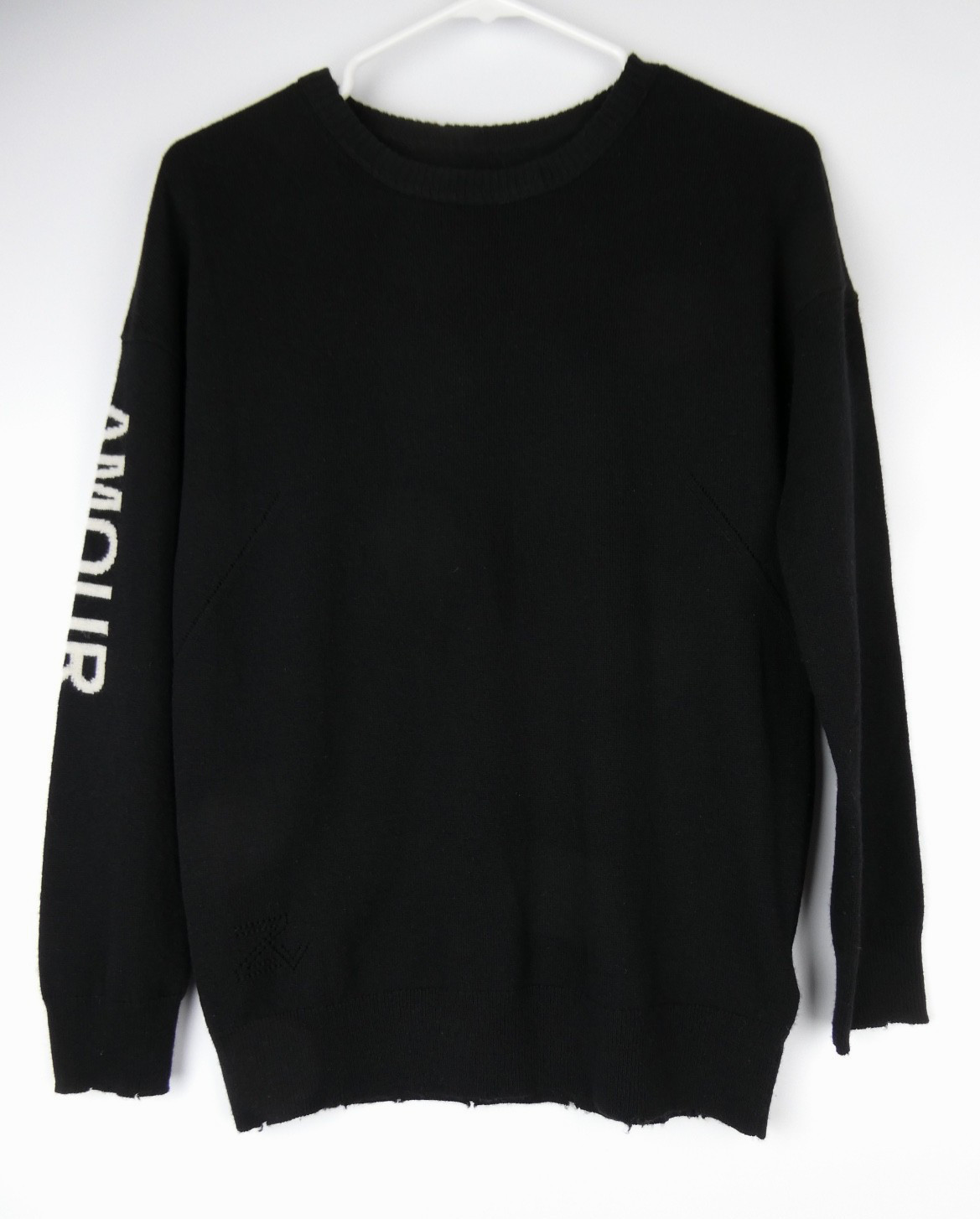 ZADIG & VOLTAIRE Gaby Amour Women’s Size L Black Sweater Made in Madagascar