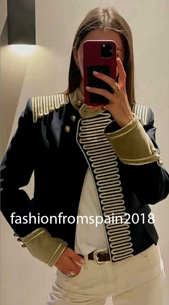 ZARA NEW WOMAN ARMY ZW COLL LIMITED TOGGLE JACKET DARK NAVY XS-L 2453/326/422