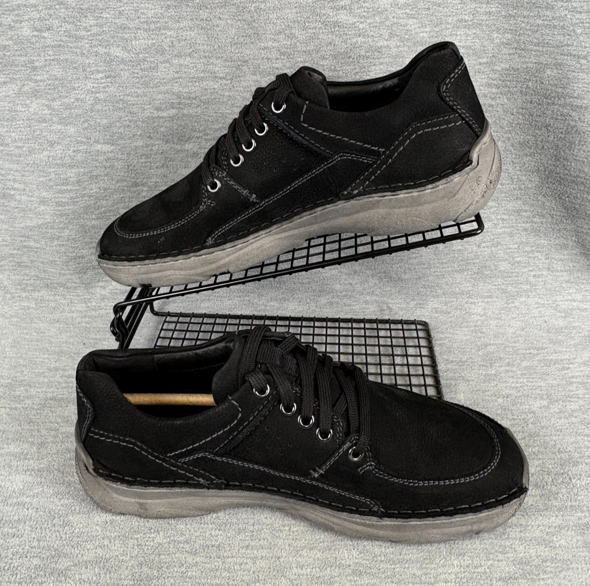 Josef Seibel Liam 01 Shoes Mens 8.5 Black Borneo Leather Cushioning Comfort 42